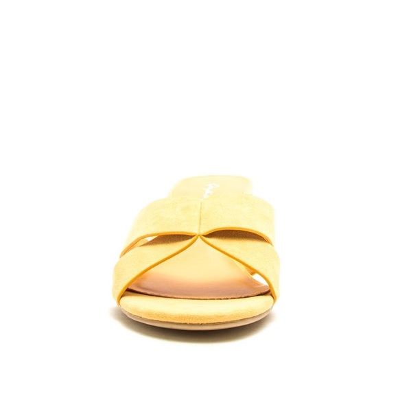 Yellow Espadrille Low Heel Sandals - Picture 4 of 4